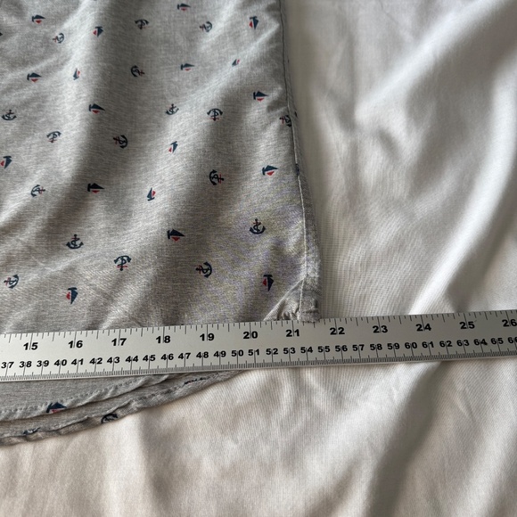 Molokai Surf Co Men's Allover Boat & Anchor Short Sleeve Button Shirt Gray Large - Picture 12 of 13